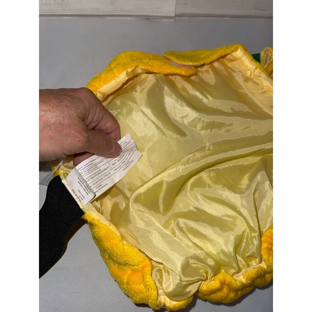 Michaels Pet‎ Pineapple Costume Yellow Quilted Plush 2 Piece Set Size Medium
